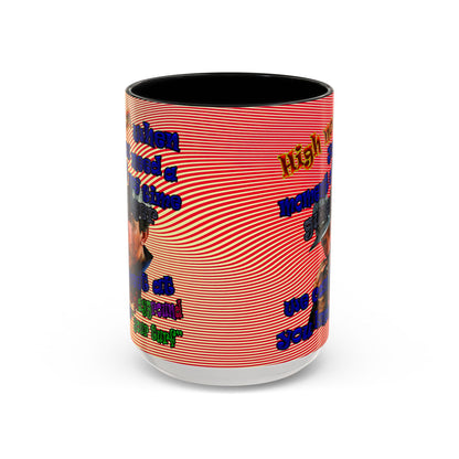 high noon - Accent Mug (yellow-orange wave)