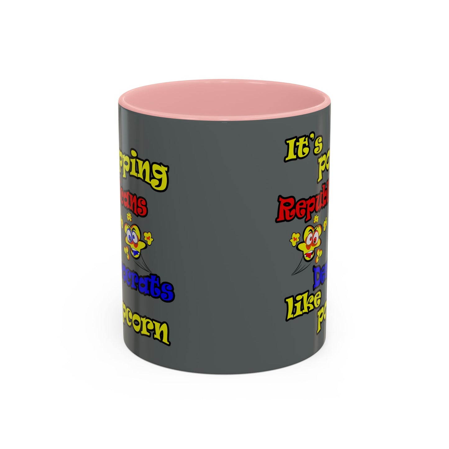 popping like popcorn - Accent Mug (dark grey)