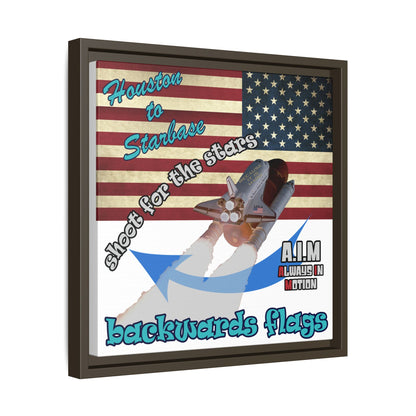 shoot for the stars - framed canvas art (white)