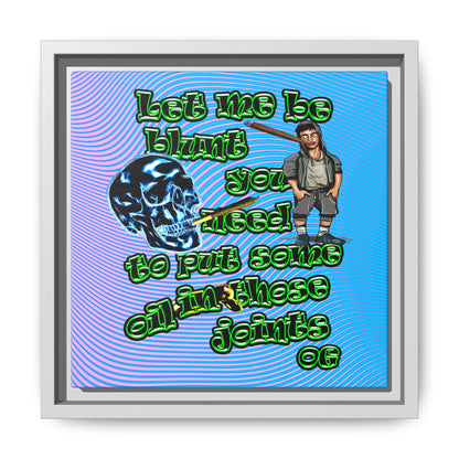 og - framed canvas art (light blue-purple wave)