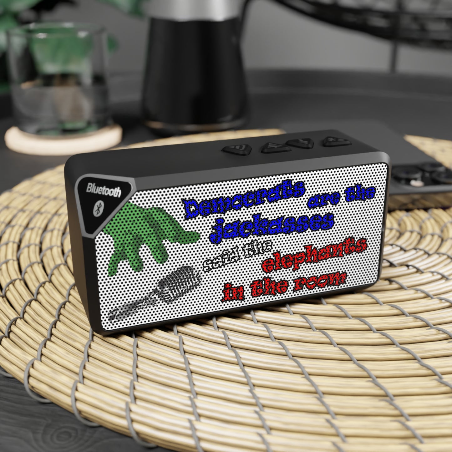 donkeys and elephants - Jabba Bluetooth Speaker (white)