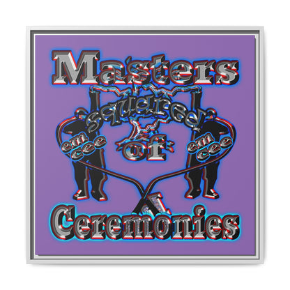 em cee squared - framed canvas art (light purple)