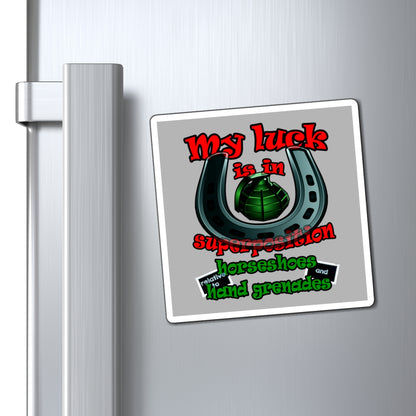 my luck - Magnets - (light grey)