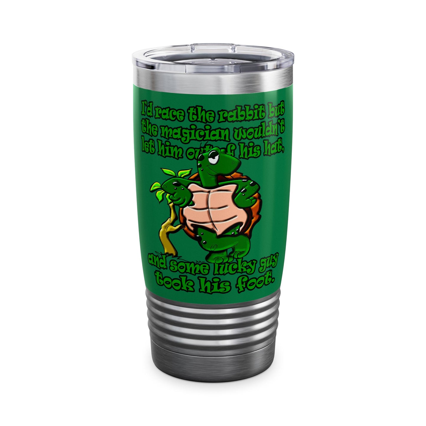 turtle race - Ringneck Tumbler, 20oz (dark green)