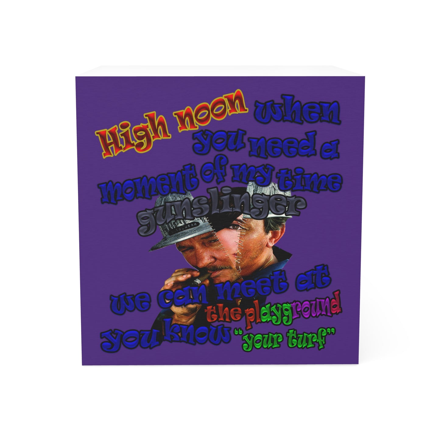 high noon - note cube (purple)