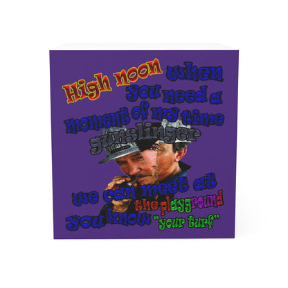 high noon - note cube (purple)