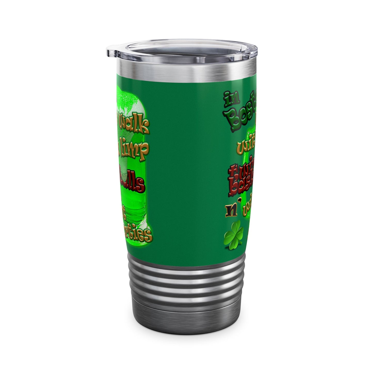 celtics logo - Ringneck Tumbler, 20oz (dark green)
