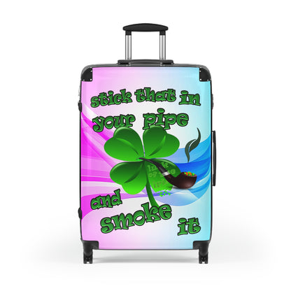 stick that in your pipe and smoke it - Suitcase (light blue-pink wave)