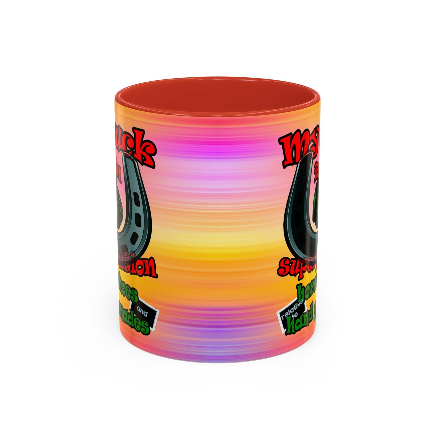 my luck - Accent Mug (color blur)