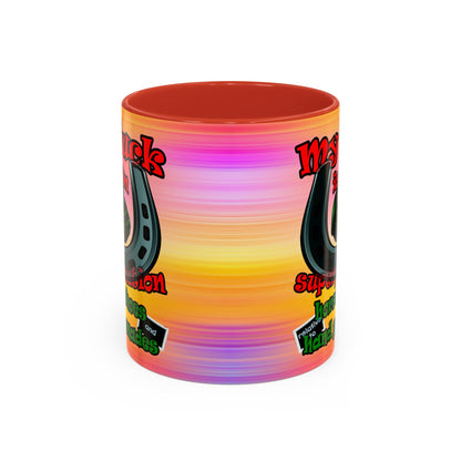 my luck - Accent Mug (color blur)