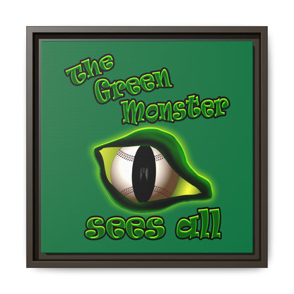 green monster - framed canvas art (dark green)