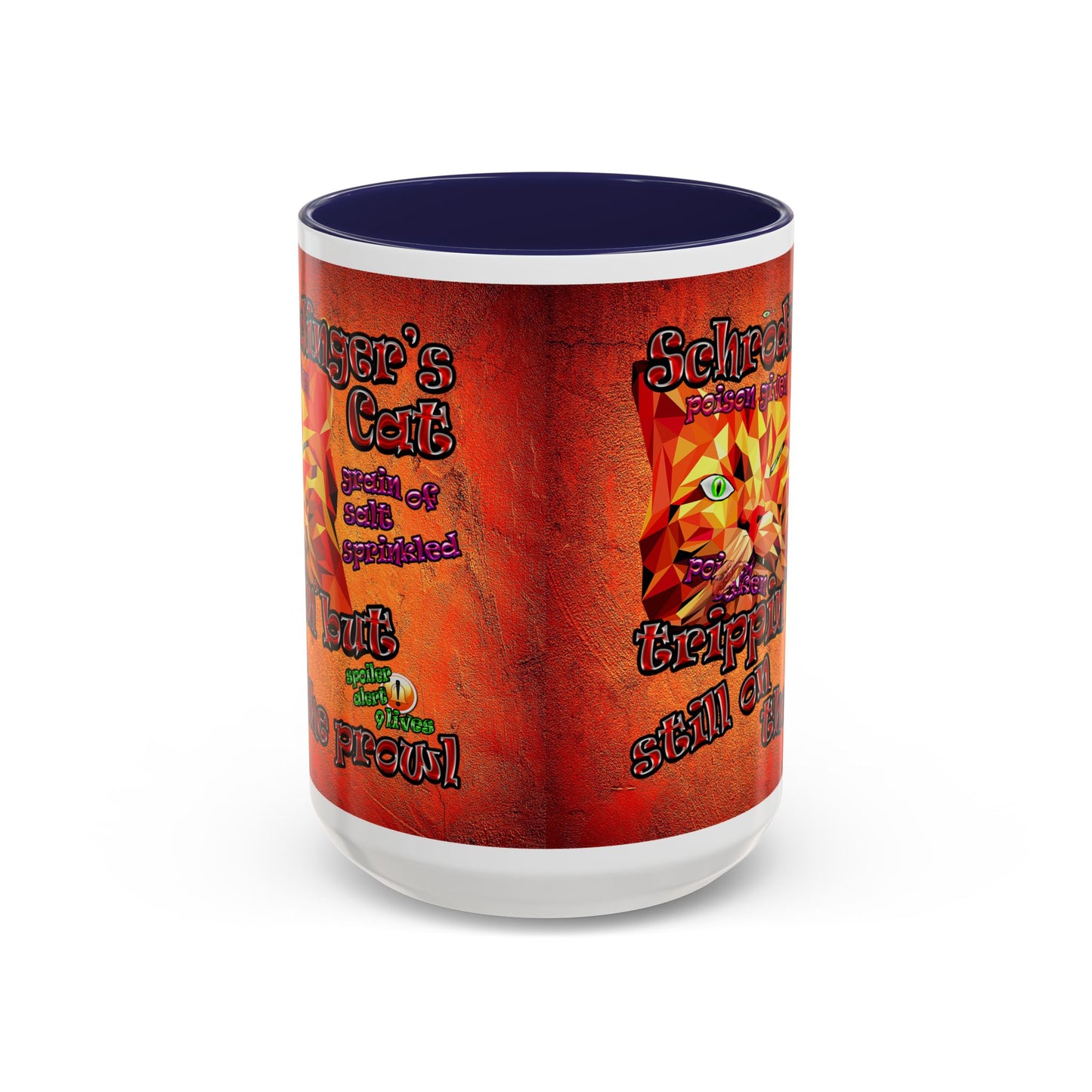 schrodinger's cat - Accent Mug (burnt orange)