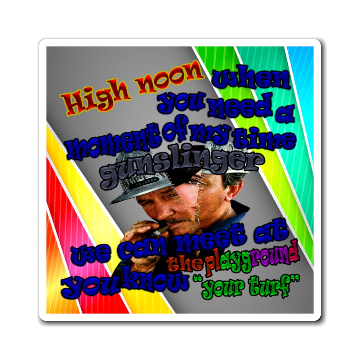high noon - Magnets - (rainbow split)