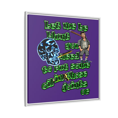 og - framed canvas art (purple)