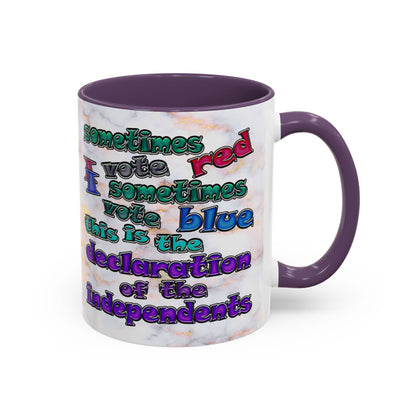 declaration of the independents - Accent Mug (white marble)