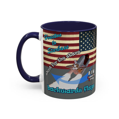 shoot for the stars - Accent Mug (dark grey)