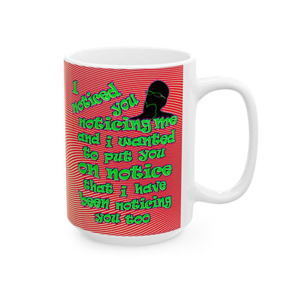 noticed you noticing - White Mug (yellow-orange wave)