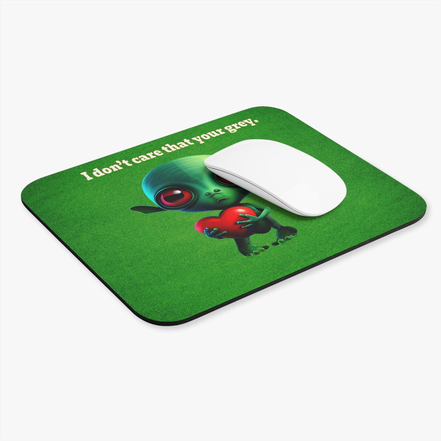 I don't care that your grey - Mouse Pad (Rectangle) (green turf)