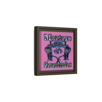 em cee squared - framed canvas art (light pink)