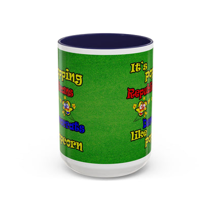 popping like popcorn - Accent Mug (green turf)