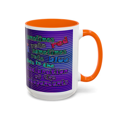 declaration of the independents - Accent Mug (purple wave)