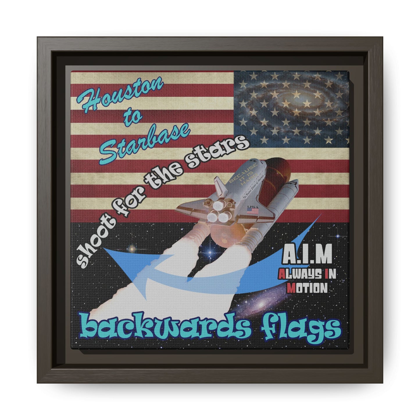 shoot for the stars - framed canvas art