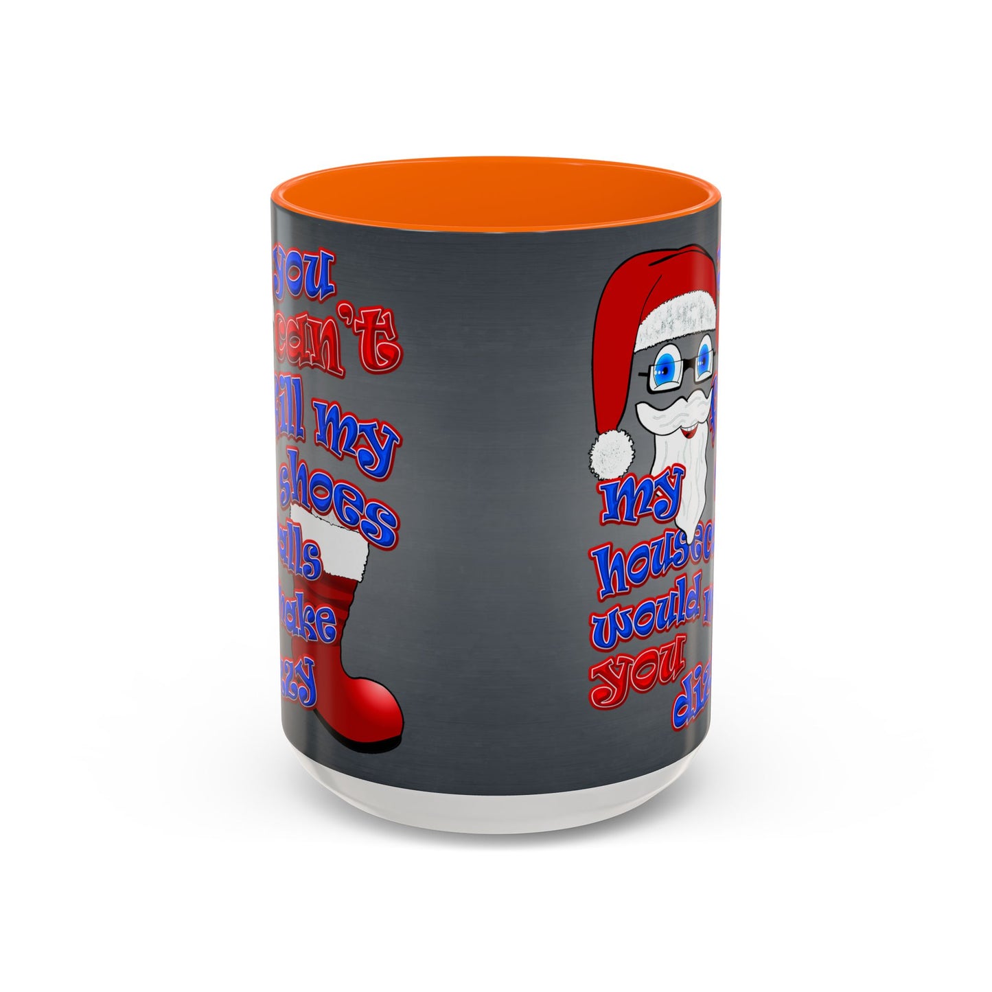 santa's shoes - Accent Mug (grey-light grey)