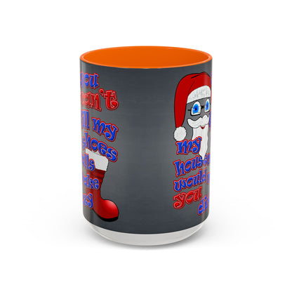 santa's shoes - Accent Mug (grey-light grey)