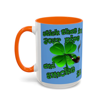 celtics logo - Accent Mug (light blue)