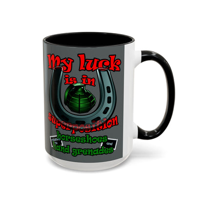 my luck - Accent Mug (dark grey)