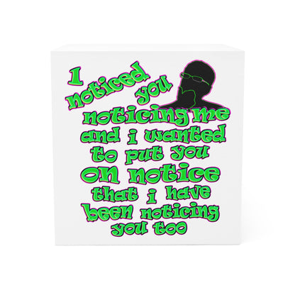 noticed you noticing - note cube (white)