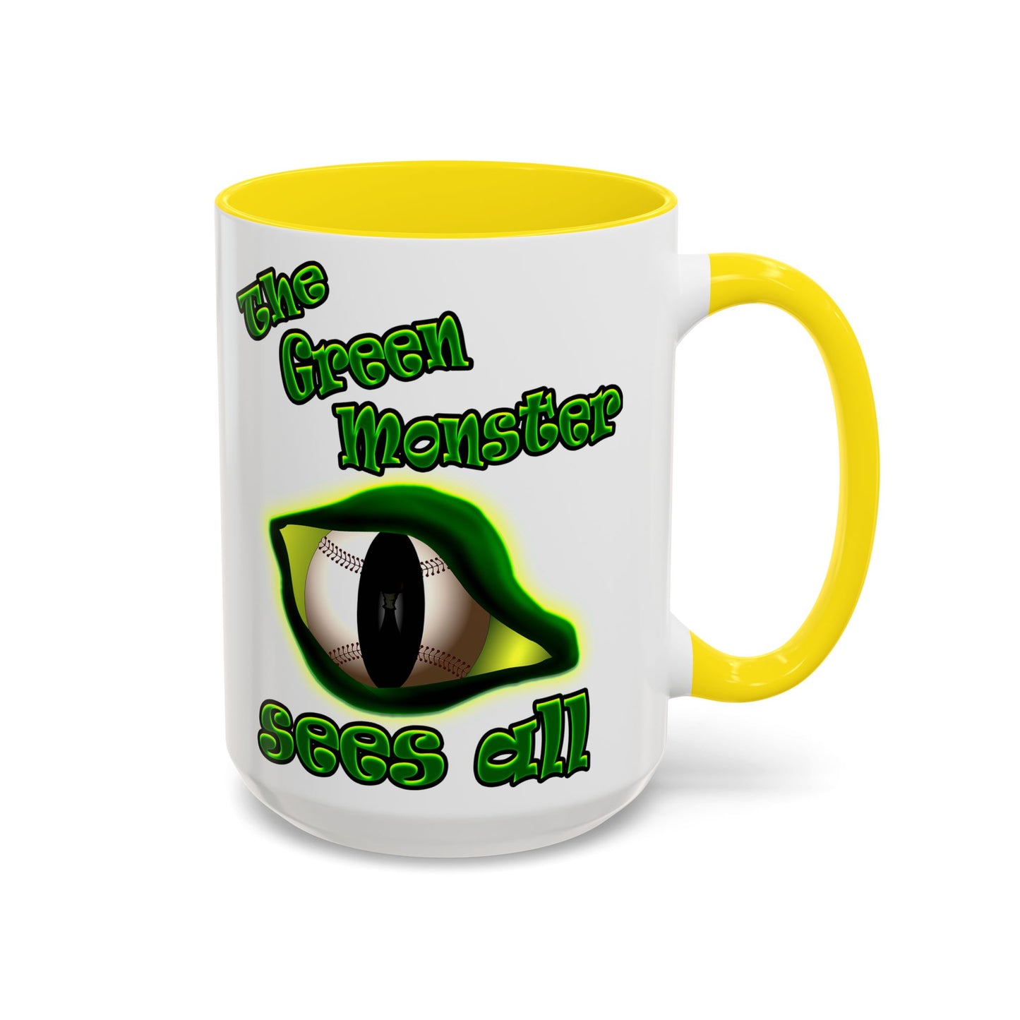 green monster - Accent Mug (white)