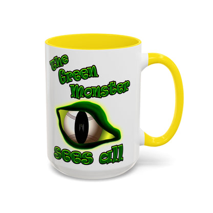 green monster - Accent Mug (white)