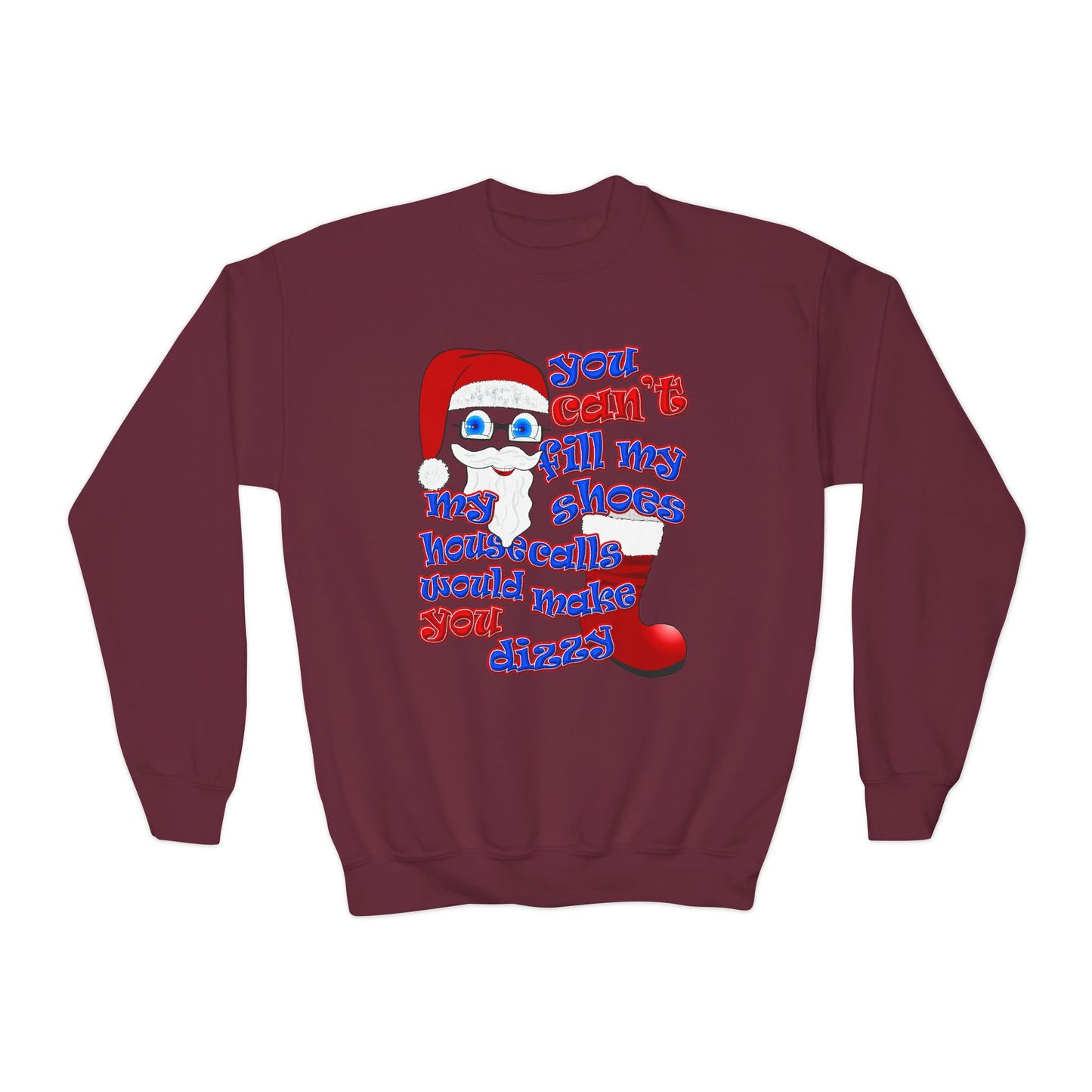 santa's shoes - Youth Crewneck Sweatshirt