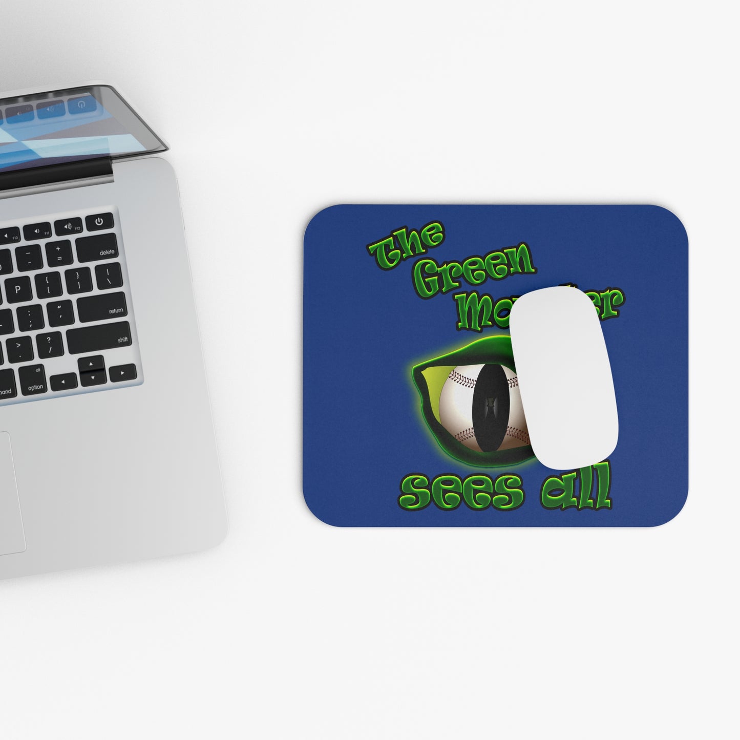 green monster - Mouse Pad (Rectangle) (dark blue)