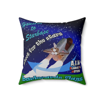 shoot for the stars - Spun Polyester Square Pillow - ('snoops' background)