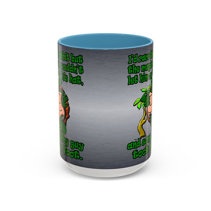 turtle race - Accent Mug (brushed nickel)