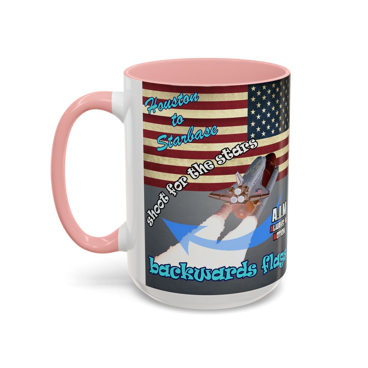 shoot for the stars - Accent Mug (grey-light grey)