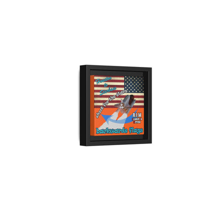 shoot for the stars - framed canvas art (orange)