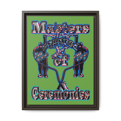 em cee squared - framed canvas art (green)