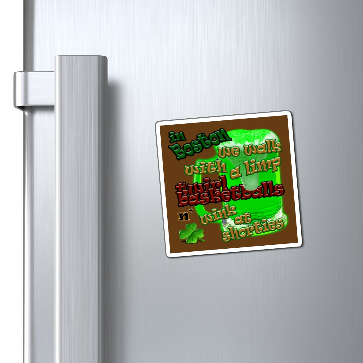 celtics logo - Magnets - (brown)