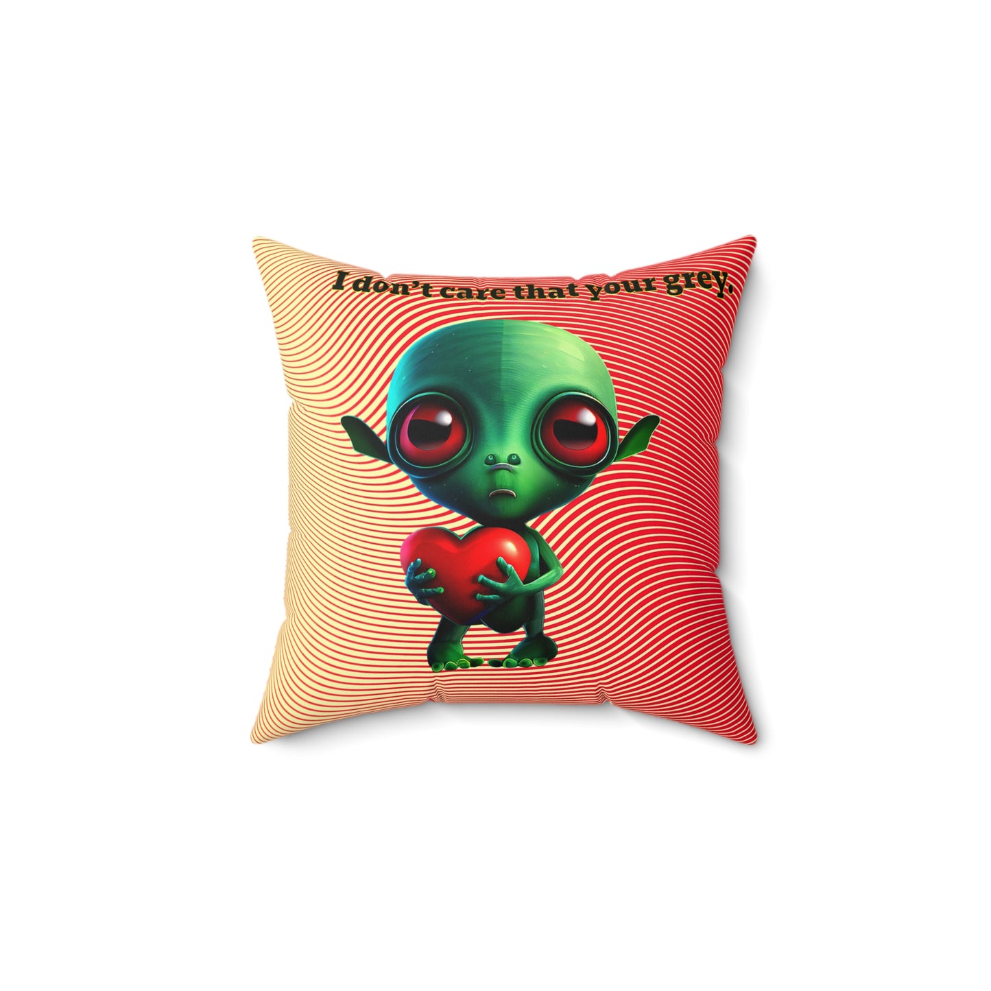 I don't care that your grey - Faux Suede Square Pillow - (yellow-orange wave)
