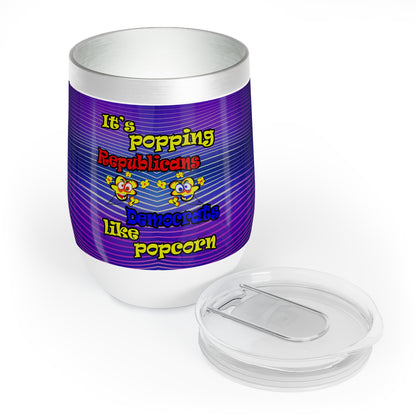 popping like popcorn - Chill Wine Tumbler (purple wave)