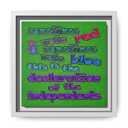 declaration of the independents - framed canvas art (green turf)
