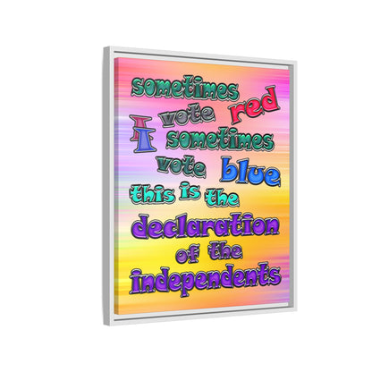 declaration of the independents - framed canvas art (color blur)