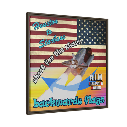 shoot for the stars - framed canvas art (color blur)