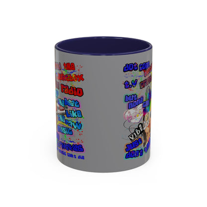 drop the beat - Accent Mug (grey)