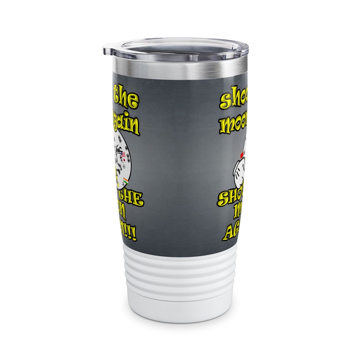 shoot the moon again - Ringneck Tumbler, 20oz (grey-light grey)