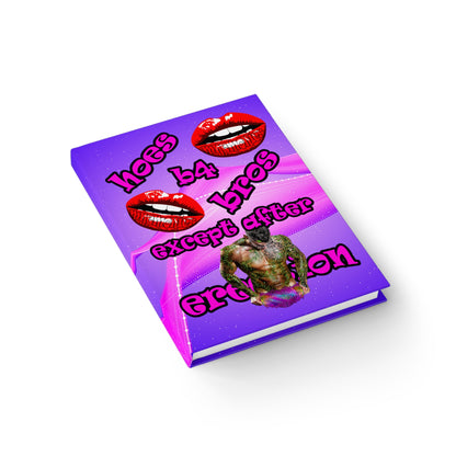 hoes b4 bros - journal-blank (purple-pink wave)