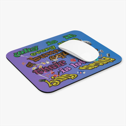the bum's shit - Mouse Pad (Rectangle) (light blue-purple wave)